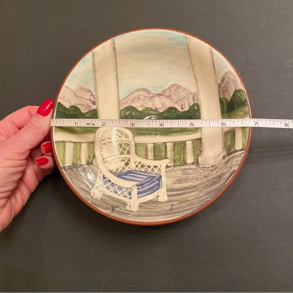 LIZ LAWRENCE STUDIO ART POTTERY TERRACOTTA BOWL HAND MADE MOUNTAIN PORCH HOME